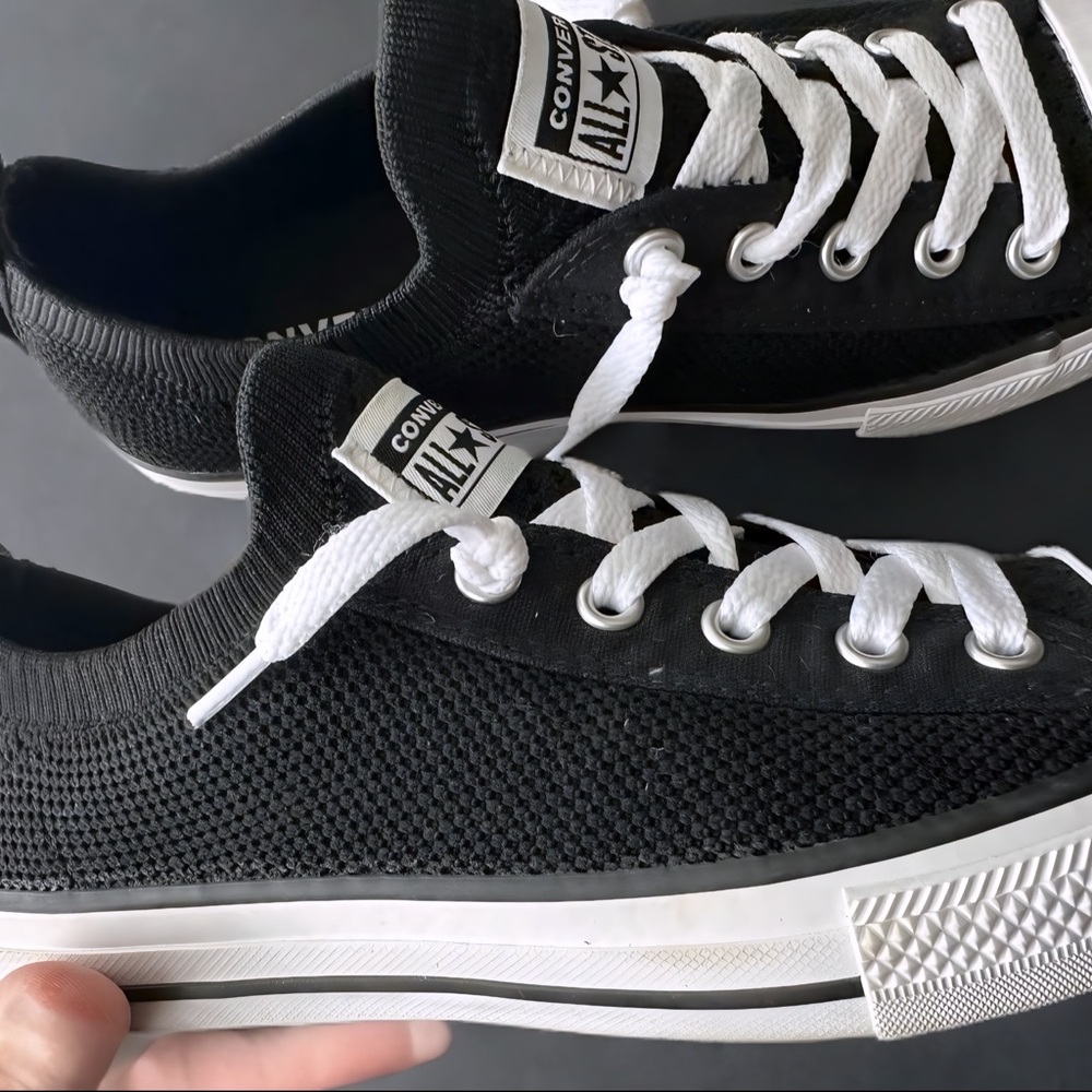 Converse Chuck Taylor All Star Knit Slip On Low Top - Black / Fits like a 6